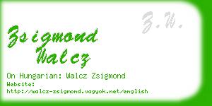 zsigmond walcz business card